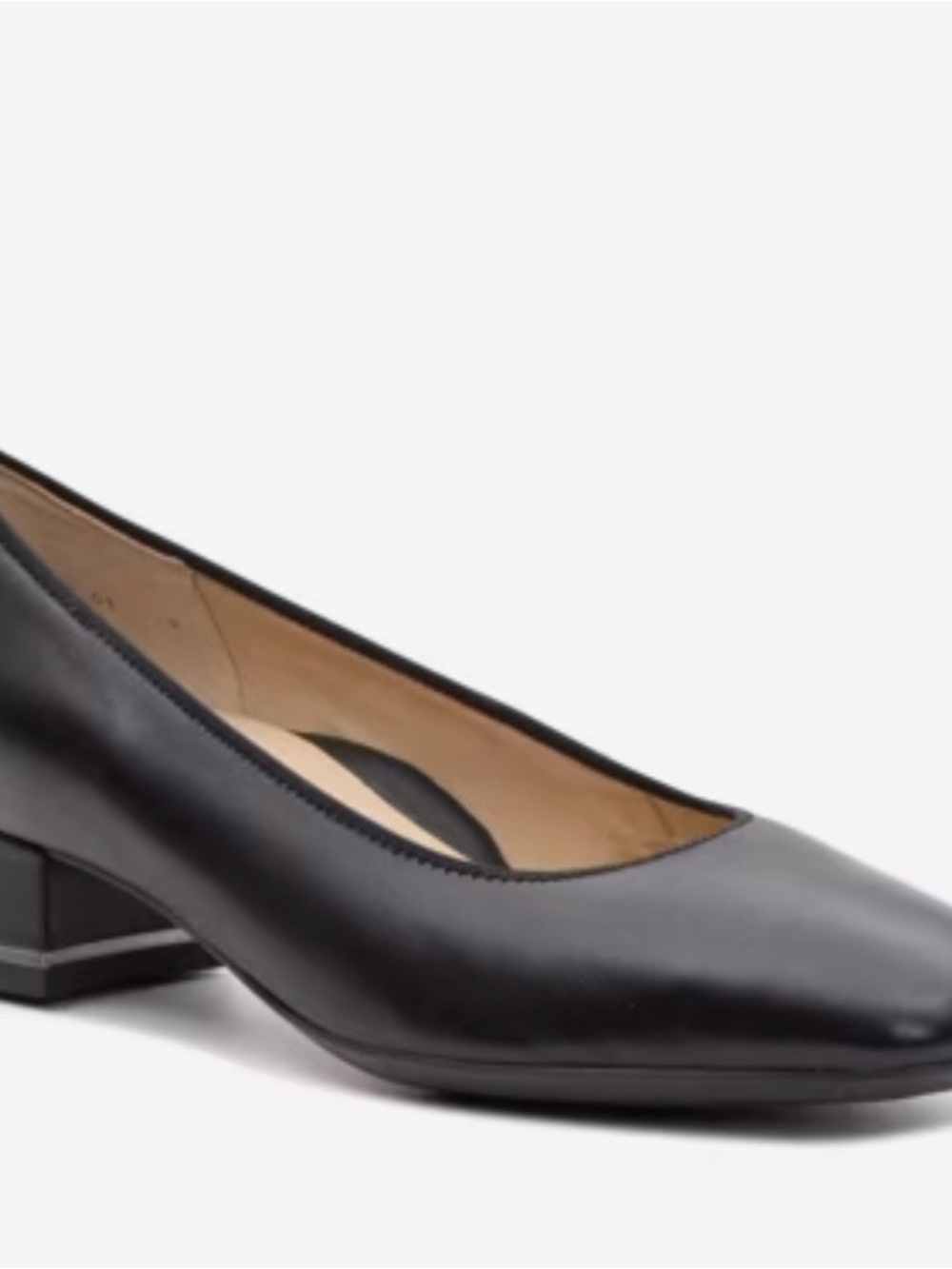 Ara Gabrielle High Soft Black Leather Comfort Pumps Size 8 Made in Portugal